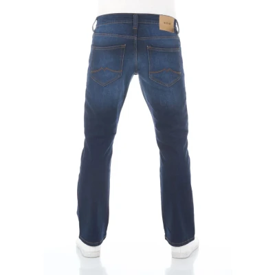 Abbildung von MUSTANG Herren Jeans Hose Oregon Bootcut Männer Jeanshose Denim Stretch Baumwolle Blau Schwarz W30 W31 W32 W33 W34 W36 W38 W40, Größe:W 34 L 30, Farbe:Dark Blue (982)