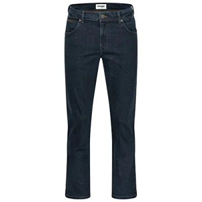 Abbildung von Wrangler Texas Herren Stretchjeans Herrenjeans Regular Fit Authentic Straight (W46/L30, Blue Black)
