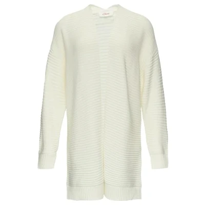 Abbildung von s.Oliver Damen 2154766 Strickjacke mit Strukturmuster, 0210 Weiß, 38