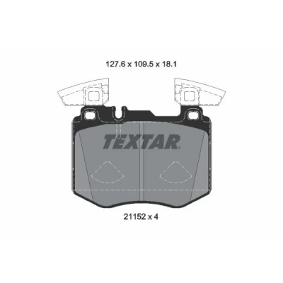 Abbildung von TEXTAR 2115201 Bremsbelagsatz für Verschleißwarnanzeiger vorbereitet mit Ausgleichsgewichten MERCEDES BENZ: GLC Off Road, Coupe