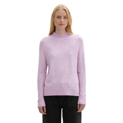Abbildung von TOM Tailor Denim IN melange Optik Strickpullover, Damen, Größe: XS, Pacific teal