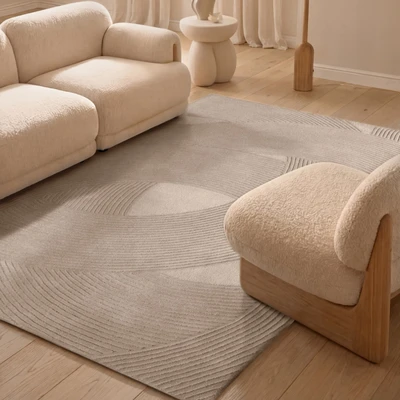 Abbildung von Ted Baker Wollteppich "Teppich Victoria" rechteckig 18 mm Höhe Naturteppich Wolle, Hoch-Tief-Design, Wohnzimmer, Schlafzimmer