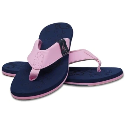 Abbildung von MADSea Damen Zehenstegpantolette Beach Woman Zehentrenner Flip Flop Thong Sandale Badelatschen Sommer Strand, dunkelblau/rosa, 39 EU