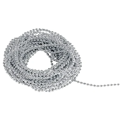 Abbildung von Ideen mit Herz Perlen Band Perlengirlande Perlen: Ø 3mm 10 m lang (silber)