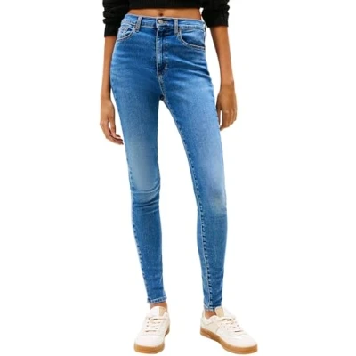 Abbildung von Tommy Jeans Bootcut »SYLVIA HGH FLR«, Weite Beinform und Logo Stickerei auf der Gesäßtasche