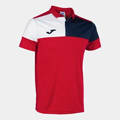 Abbildung von Joma Kurzarm Poloshirt Mann Crew V himmelsblau Marineblau Weiss