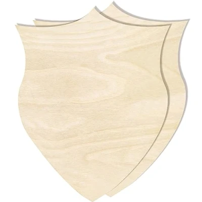 Abbildung von Creative Deco 2 x Schild Anhängers aus Holz 30 24 cm Blanko Holzschild Form Scheiben Perfekte Ausschnite für Bemalen, Dekorieren, Geschenk &amp; Decoupage