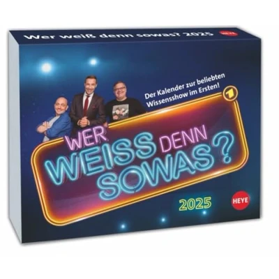 Abbildung von Wer weiß denn sowas? Tagesabreißkalender 2025: Kultiger Wissens Kalender 2025 mit Kai Pflaume. Tischkalender, Abreißkalender für jeden Tag. Auch zum Aufhängen. (Tagesabreißkalender Heye)