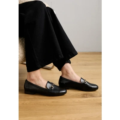 Abbildung von Marco Tozzi Slipper, Damen, Größe: 42, Black/gold Hochwertiges lederimitat