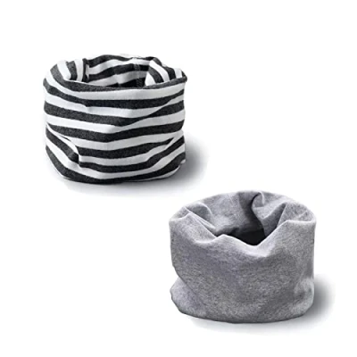Abbildung von 2 Stück Loop Kinder Baumwolle Herbst Winter Schal Baby Hals Wärmer Mädchen und Junge (Junge E)