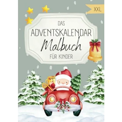 Abbildung von Adventskalendar Malbuch XXL für Kinder: 24 Gedichte und weihnachtliche Motive zum Ausmalen Kinder ohne Schokolade mit Weihnachtsgedichten