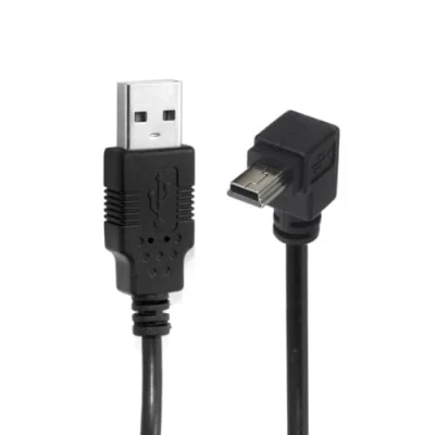 Abbildung von chenyang Mini USB Kabel, 2.0 Stecker auf 5 poliger 90 Grad nach oben abgewinkelt Lade/Datenübertragungs Verlängerungskabel 0.5M für Dashcam/GPS/Mikrofon