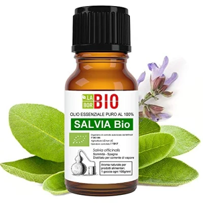 Abbildung von Salbei Öl Bio Ätherisches 100% Reines 10 ml Aromatherapie Kosmetik Therapeutische Laborbio