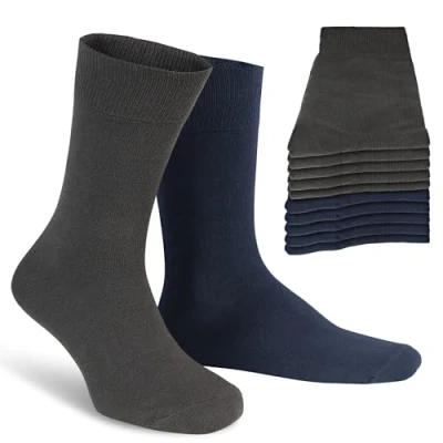 Abbildung von ALL ABOUT SOCKS 10er Pack atmungaktive, hochwertige Socken aus Baumwolle für Herren &amp; Damen Größe 43 46 Farbe: grau blau