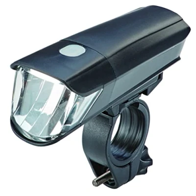 Abbildung von Prophete Fahrrad LED Batterieleuchten Set, Scheinwerfer 40 Lux (umschaltbar 40/15 Lux), Rücklicht, werkzeugfreier Batteriewechsel, inklusive Befestigungsmaterial