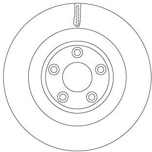 Abbildung von TRW DF6816S Bremsscheibe 325 20 5 108 Belüftet lackiert JAGUAR: F Type Coupe
