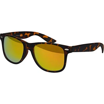 Abbildung von Balinco Sonnenbrille UV400 CAT 3 CE Rubber mit Federscharnier für Damen &amp; Herren (leo rot verspiegelt)