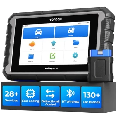 Abbildung von TOPDON OBD2 Diagnosegerät AD900BT, ECU Codierung, Bidirektionale Steuerung, 28+ Services für bidirektionales Scannen Aller Systeme, mit 2 Jahre kostenlose Updates, alle Fahrzeuge FCA