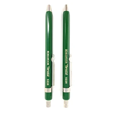 Abbildung von KOH I NOOR Fallbleistifte Druckbleistift Metall kurz 2er Set grün 2mm Mine