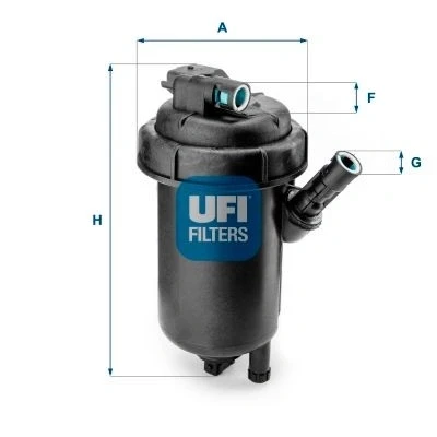 Abbildung von UFI 55.120.00 Kraftstofffilter Filtereinsatz 10 OPEL: Vectra C Caravan, Saloon, CC, SAAB: 9 3 Estate