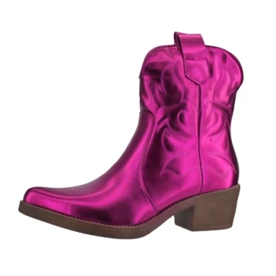 Abbildung von Elara Cowboy/Bikerstiefelette, Damen, Größe: 40, Rosa Schuhe