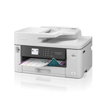 Abbildung von Brother MFC J5340DW 4 in 1 Farbtintenstrahl Multifunktionsgerät, Weiß, Mittel, 250 Blatt Papierkassette, 50 ADF