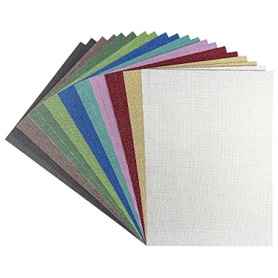 Abbildung von Ideen mit Herz Effekt Karton Glitzer Leinen, DIN A4, 10 Farben, 20 Stück Bastelpapier, Glitzerpapier Grußkarten, Scrapbooking, DIY, Karten, Basteln