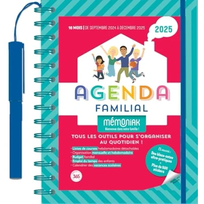 Abbildung von Agenda familial Mémoniak, sept. 2024 déc. 2025: Avec 1 stylo