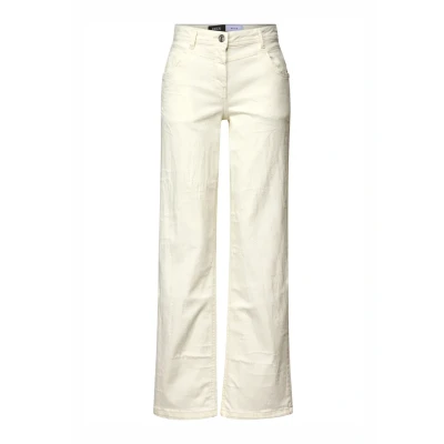 Abbildung von Street One WIDE LEG Flared Jeans, Damen, Größe: 32x30, Beige