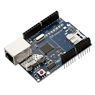 Abbildung von AZDelivery Ethernet Shield W5100 mit MicroSD Karten Slot kompatibel Arduino inklusive E Book!