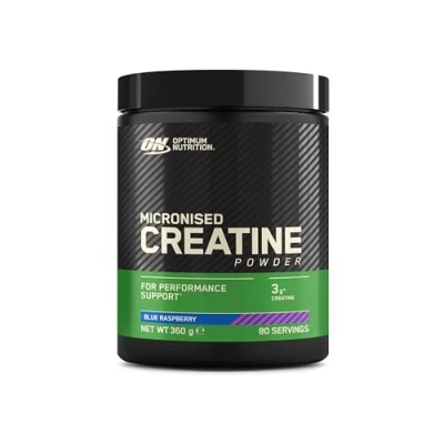 Abbildung von Optimum Nutrition Mikronisiertes Kreatin Pulver, Geschmack Blue Raspberry, 360g, 80 Portionen