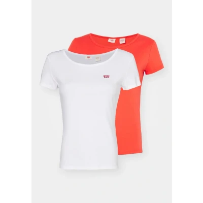 Abbildung von Levi&#039;s Crewneck TEE 2 PACK Tshirt basic, Damen, Größe: XS, White/red