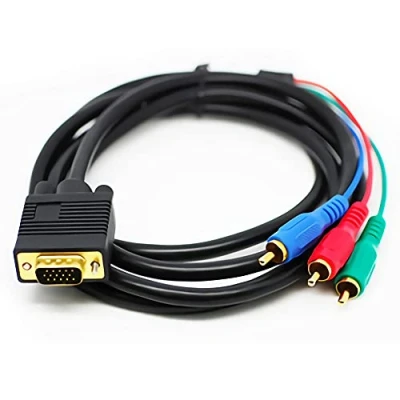 Abbildung von Bolwins R07S VGA auf 3 RCA Kabel, Stecker Video Adapter, 1,5m Kabel für Laptop, DVD, PC, TV, Monitor Cinch