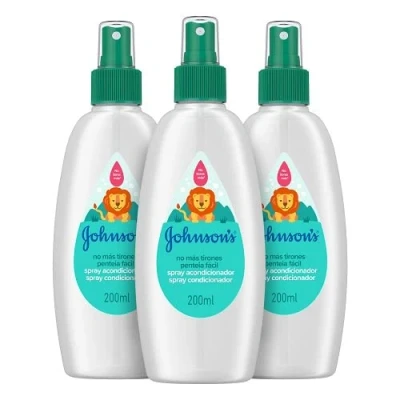 Abbildung von Johnson&#039;s Baby No Longer Straight Sprühbalsam für Kinder, 3 x 200 ml