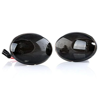 Abbildung von LIGHTDELUX 2 x LED Blinkleuchte Blinker Seitenblinker Kortflügelblinker mit E Prüfzeichen Black Vision V 173310