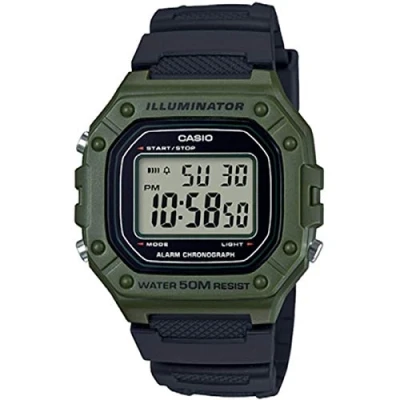 Abbildung von Casio AVEF Unisex Digitaluhr, Größe: One Size, Black/green