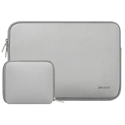 Abbildung von MOSISO Laptop Hülle Tasche Kompatibel mit MacBook Air/Pro Retina,13 13,3 Zoll Notebook,Kompatibel Pro 14 2024 2021 M3 M2 M1 Chip Max,Neopren Sleeve Klein Fall,Grau