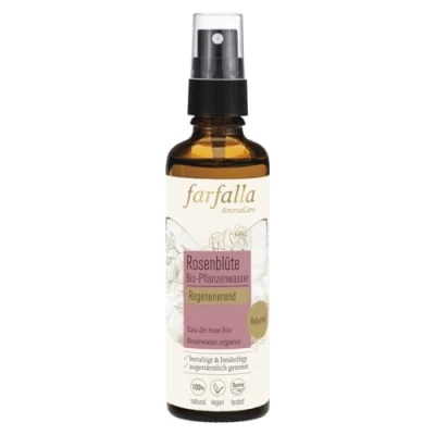Abbildung von farfalla Rosenwasser 100% Naturreines Rosen Hydrolat Regenerierend, 75ml , Transparent