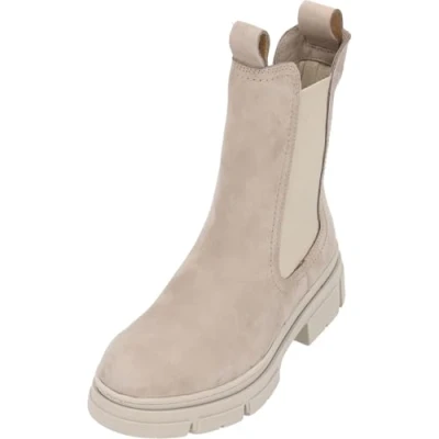 Abbildung von Tamaris Damen Chelsea Boots, Frauen Stiefeletten,TOUCHit Fußbett,Bootee,Booties,halbstiefel,Kurzstiefel,uebergangsschuhe,Taupe NUBUC,38 EU