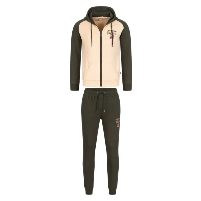Abbildung von Lonsdale Stretton Trainingsanzug, Herren, Größe: Medium, Olive beige