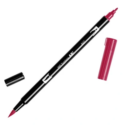 Abbildung von Tombow Fasermaler ABT Dual Brush Pen mit zwei Spitzen, crimson AB T847 847