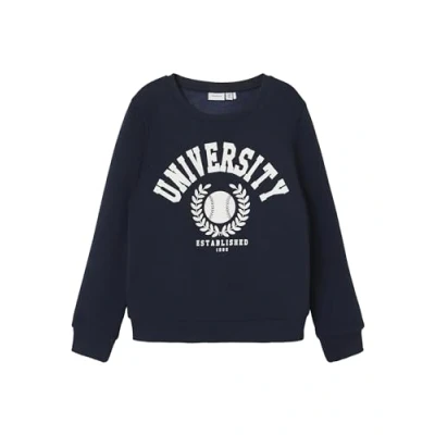 Abbildung von Name it Nkftille LS BRU NOOS Sweatshirt für Kinder, Größe: 116, Dark sapphire