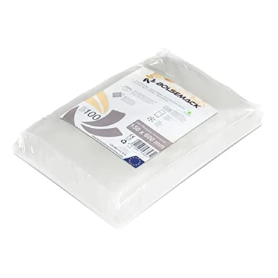 Abbildung von BOLSEMACK Vakuumierbeutel 15x60cm Vakuumbeutel 100 Stück für alle Vakuumierer &amp; lebensmittel Vakuumiergerät Vacuum bags sehr stark reißfest BPA frei