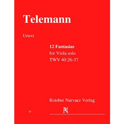 Abbildung von 12 Fantasias for Viola solo: TWV 40:26 37: (arranged Viola)