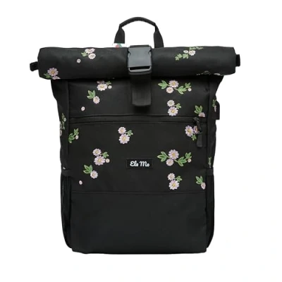 Abbildung von Ela Mo’s Rucksack Damen Schön und Durchdacht für Uni Reisen Freizeit Job mit Laptopfach &amp; Anti Diebstahl Tasche Upsy Daisy