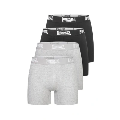 Abbildung von Lonsdale Herren Boxershorts 4er Pack East CHALLOW, Black/Marl Grey, L