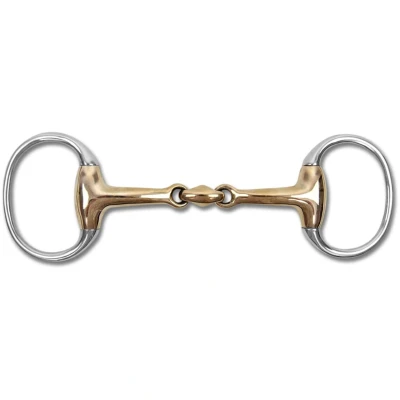 Abbildung von Waldhausen Olivenkopfgebiss Doppelt Gebrochen Kupfer 12,5cm