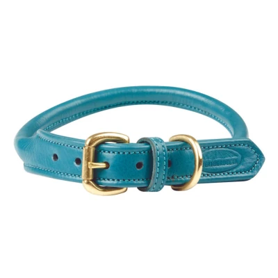 Abbildung von Weatherbeeta Dog Collar Rolled Leather Teal XXL
