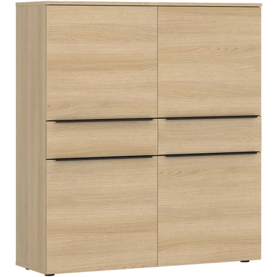 Abbildung von TOM TAILOR HOME Hochkommode Highboard, Breite 110 cm,4 Türen,2 Schubladen, viel Stauraum