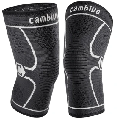 Abbildung von CAMBIVO 2 x Kniebandage Damen Männer, Orthopädische hilfreich Erholung bei Meniskusriss, ACL und Arthritis, Bandage Knie für Laufen, Wandern, Joggen, Sport, Volleyball
